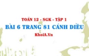 Bài 6 trang 81 Toán 12 tập 1 Cánh Diều